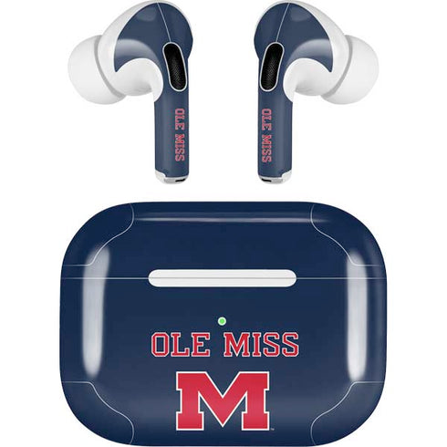 University of Mississippi Ole Miss Blue Apple AirPods Pro Skin