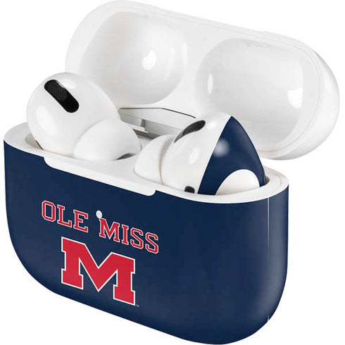 University of Mississippi Ole Miss Blue Apple AirPods Pro Skin