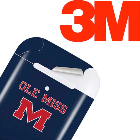 University of Mississippi Ole Miss Blue Apple AirPods Skin