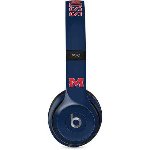 University of Mississippi Ole Miss Blue Beats Solo 2 Wired Skin