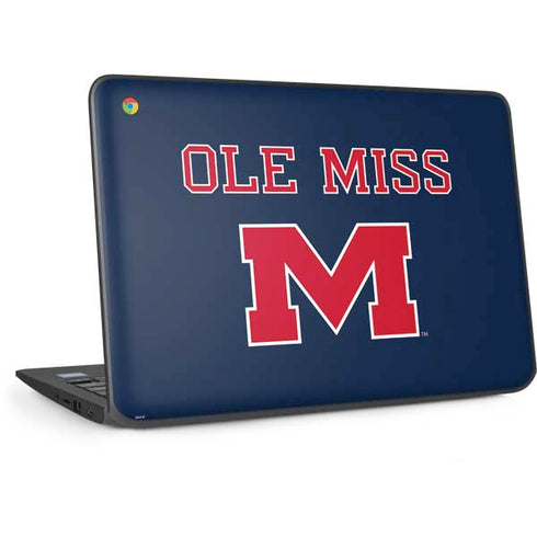 University of Mississippi Ole Miss Blue HP Chromebook Skin