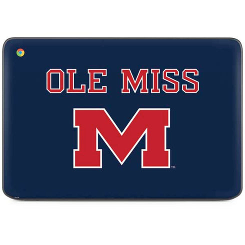 University of Mississippi Ole Miss Blue HP Chromebook Skin