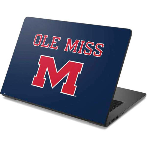 University of Mississippi Ole Miss Blue Dell Chromebook Skin