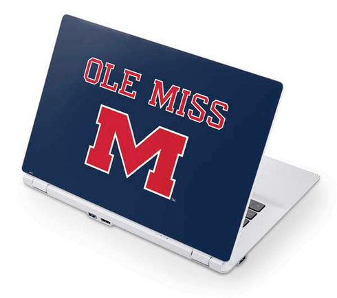 University of Mississippi Ole Miss Blue Acer Chromebook Skin