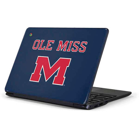 University of Mississippi Ole Miss Blue Samsung Chromebook Skin
