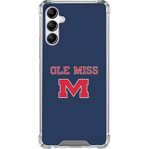 University of Mississippi Ole Miss Blue Galaxy A14 5G Clear Case