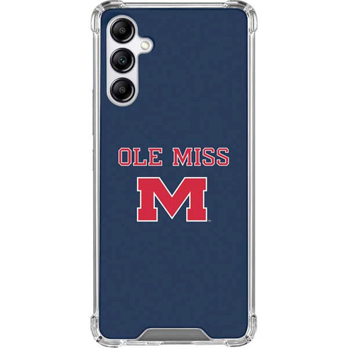 University of Mississippi Ole Miss Blue Galaxy A15 5G Clear Case