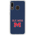 University of Mississippi Ole Miss Blue Galaxy A20 Clear Case