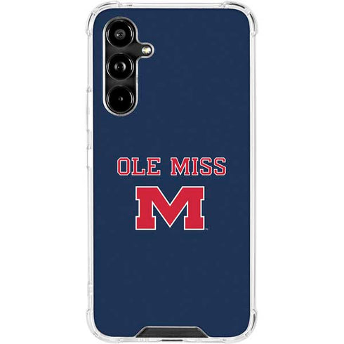 University of Mississippi Ole Miss Blue Galaxy A54 5G Clear Case