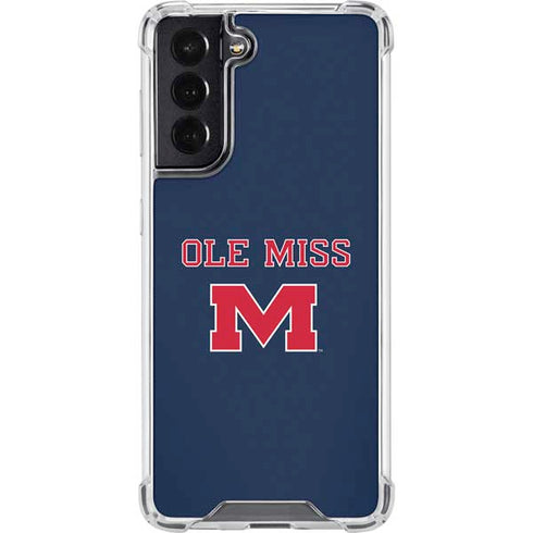 University of Mississippi Ole Miss Blue Galaxy S22 Clear Case