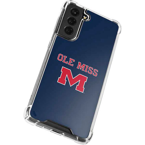 University of Mississippi Ole Miss Blue Galaxy S22 Clear Case