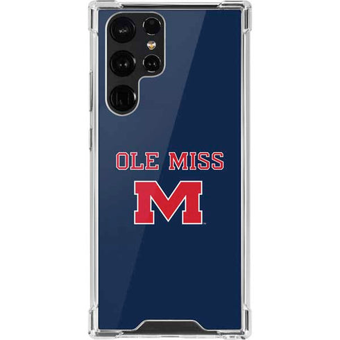 University of Mississippi Ole Miss Blue Galaxy S22 Ultra Clear Case