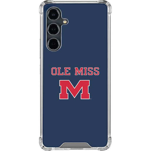 University of Mississippi Ole Miss Blue Galaxy S23 FE Clear Case