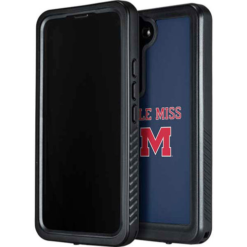 University of Mississippi Ole Miss Blue Galaxy S23 Plus Waterproof Case