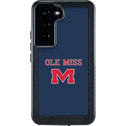 University of Mississippi Ole Miss Blue Galaxy S23 Waterproof Case