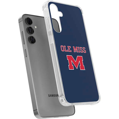 University of Mississippi Ole Miss Blue Galaxy S24 Plus Clear Case