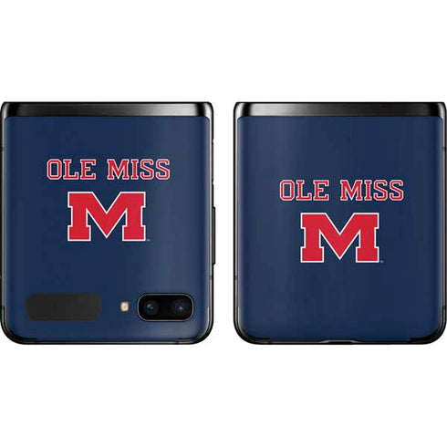 University of Mississippi Ole Miss Blue Galaxy Z Flip Skin