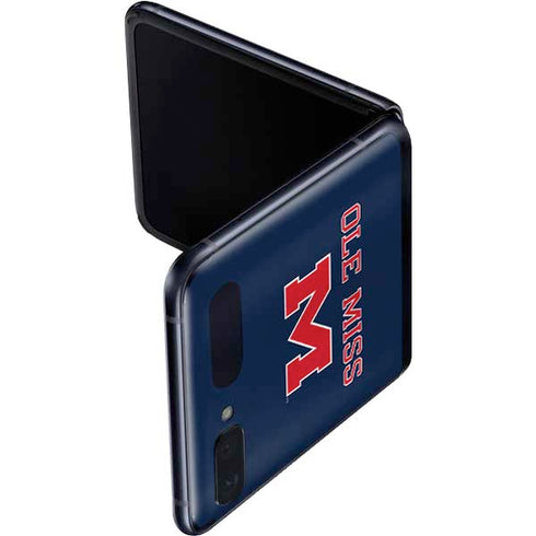 University of Mississippi Ole Miss Blue Galaxy Z Flip Skin