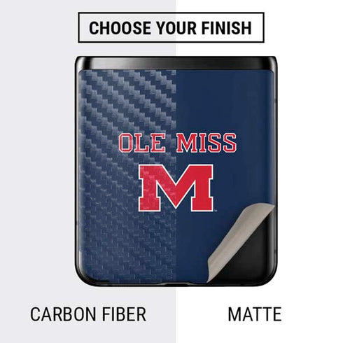 University of Mississippi Ole Miss Blue Galaxy Z Flip Skin