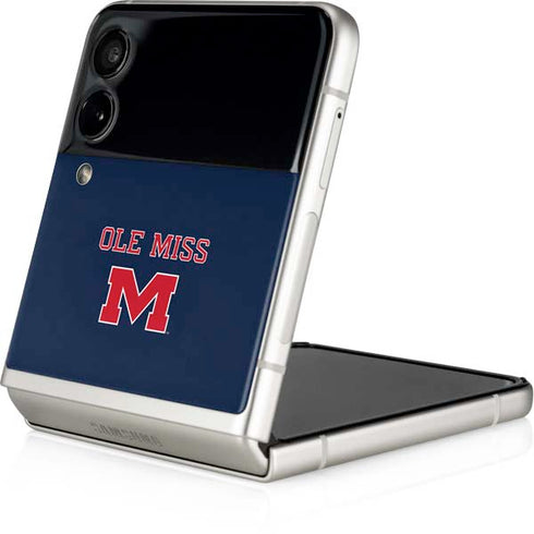 University of Mississippi Ole Miss Blue Galaxy Z Flip3 5G Skin