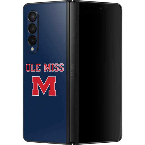 University of Mississippi Ole Miss Blue Galaxy Z Fold3 5G Skin