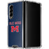 University of Mississippi Ole Miss Blue Galaxy Z Fold4 5G Clear Case