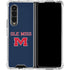 University of Mississippi Ole Miss Blue Galaxy Z Fold4 5G Clear Case