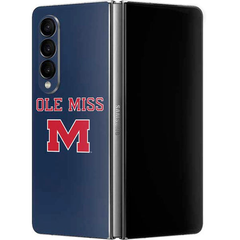University of Mississippi Ole Miss Blue Galaxy Z Fold4 5G Skin