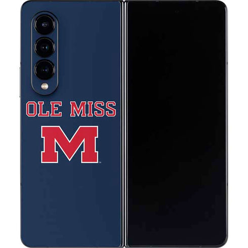 University of Mississippi Ole Miss Blue Galaxy Z Fold4 5G Skin