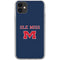 University of Mississippi Ole Miss Blue iPhone 11 Clear Case