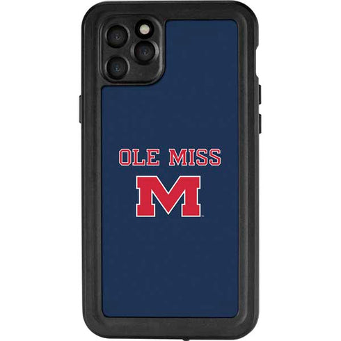 University of Mississippi Ole Miss Blue iPhone 11 Pro Max Waterproof Case
