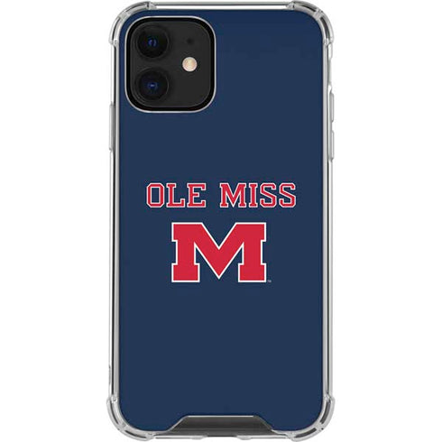 University of Mississippi Ole Miss Blue iPhone 12 Mini Clear Case