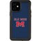 University of Mississippi Ole Miss Blue iPhone 12 Mini Waterproof Case