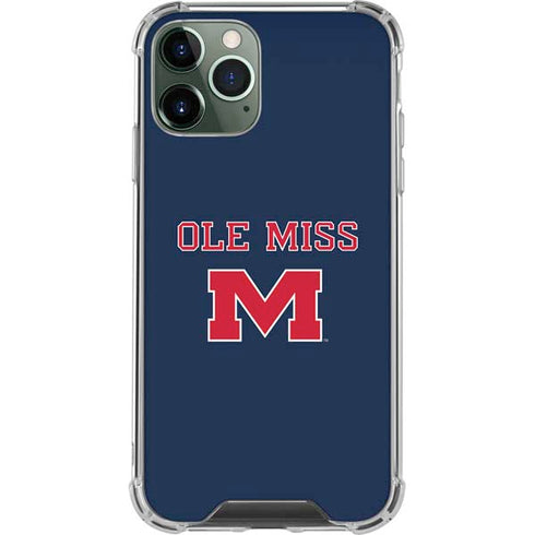 University of Mississippi Ole Miss Blue iPhone 12 Pro Clear Case