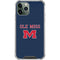University of Mississippi Ole Miss Blue iPhone 12 Pro Clear Case