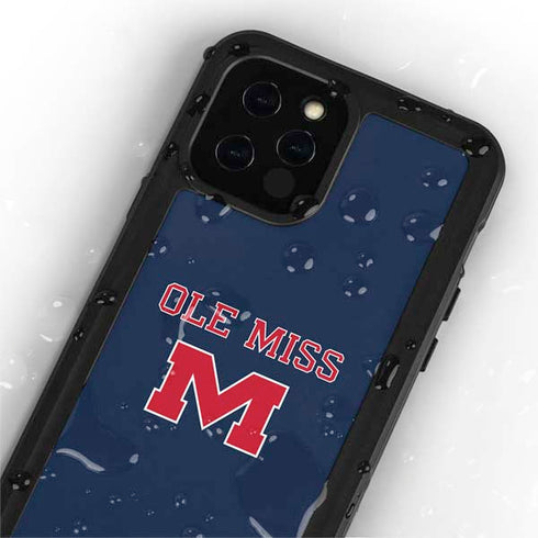 University of Mississippi Ole Miss Blue iPhone 12 Pro Max Waterproof Case