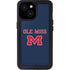 University of Mississippi Ole Miss Blue iPhone 13 Mini Waterproof Case