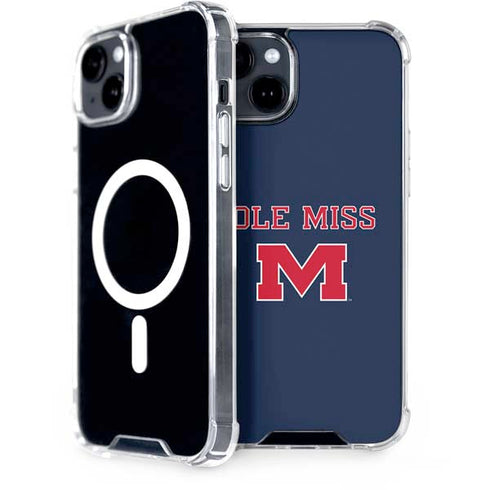 University of Mississippi Ole Miss Blue iPhone 15 MagSafe Case