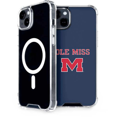 University of Mississippi Ole Miss Blue iPhone 15 Plus MagSafe Case