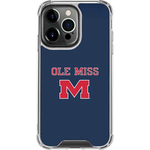 University of Mississippi Ole Miss Blue iPhone 14 Pro Clear Case