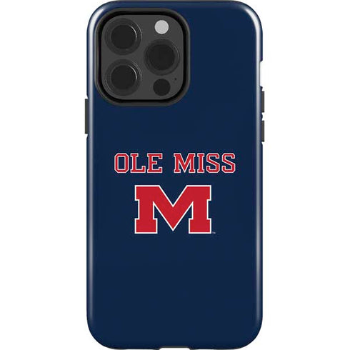 University of Mississippi Ole Miss Blue iPhone 15 Pro Impact Case