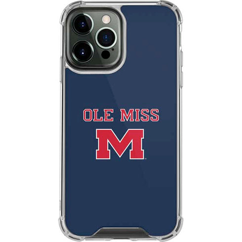 University of Mississippi Ole Miss Blue iPhone 14 Pro Max Clear Case