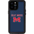 University of Mississippi Ole Miss Blue iPhone 14 Pro Max Waterproof Case