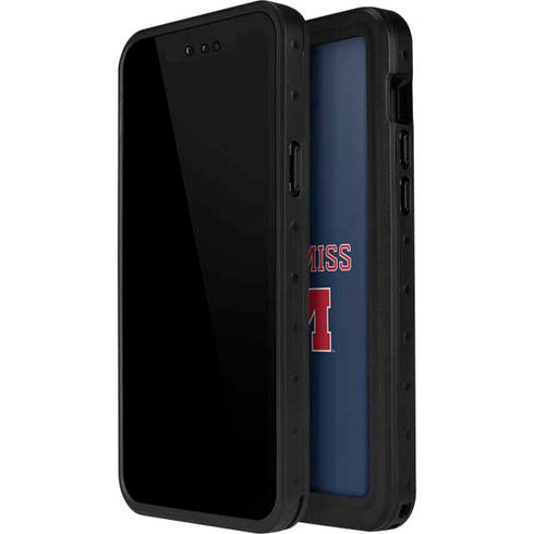 University of Mississippi Ole Miss Blue iPhone 14 Pro Max Waterproof Case