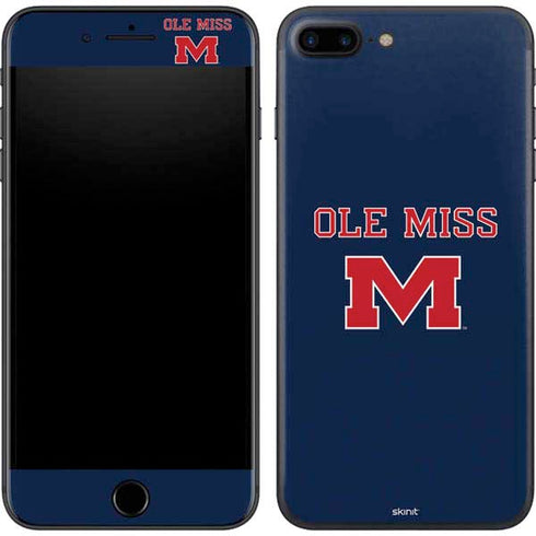 University of Mississippi Ole Miss Blue iPhone 8 Plus Skin