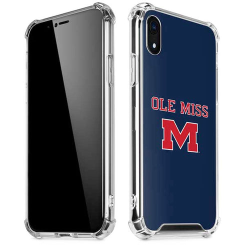 University of Mississippi Ole Miss Blue iPhone XR Clear Case