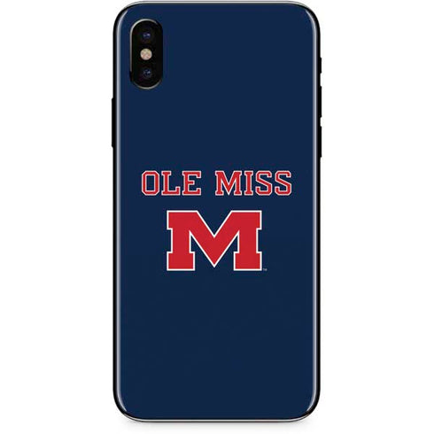 University of Mississippi Ole Miss Blue iPhone XS Skin