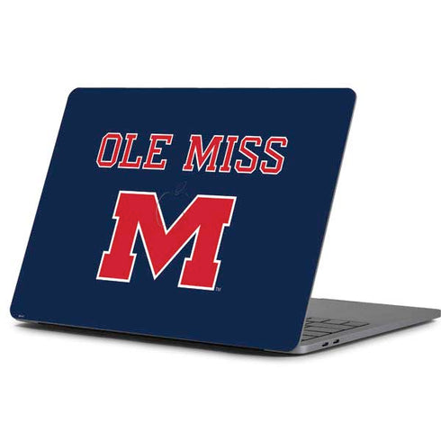 University of Mississippi Ole Miss Blue Apple MacBook Pro 13-inch Skin