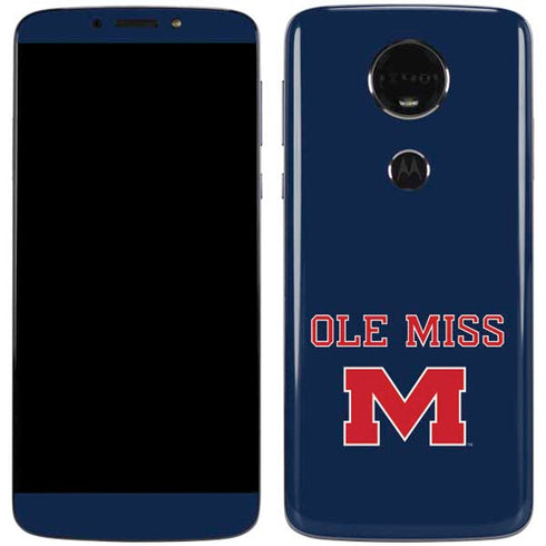 University of Mississippi Ole Miss Blue Moto E5 Plus Skin