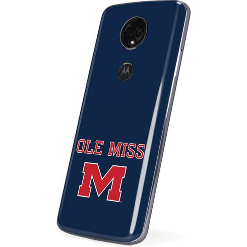 University of Mississippi Ole Miss Blue Moto E5 Plus Skin